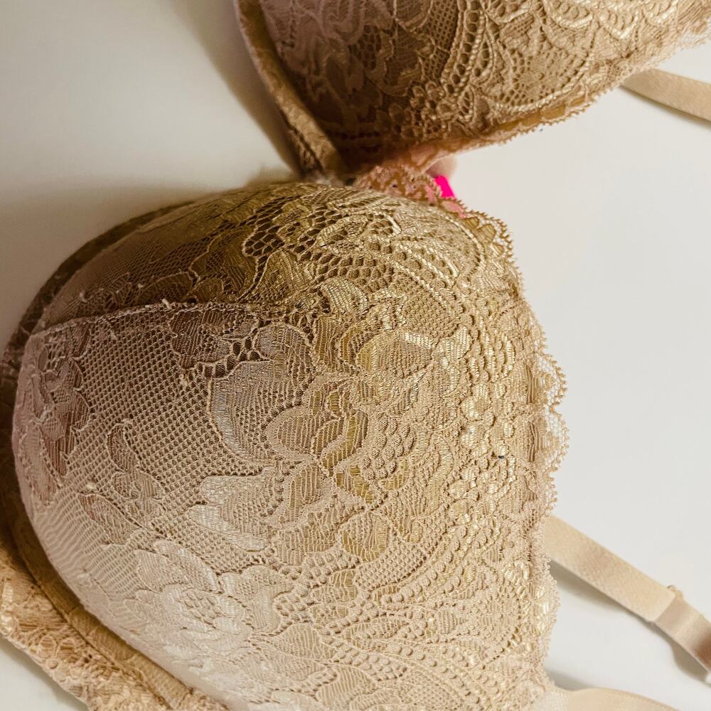 La Senza Cream Lace Padded Push Up Bra 36DD - Picture 4 of 7